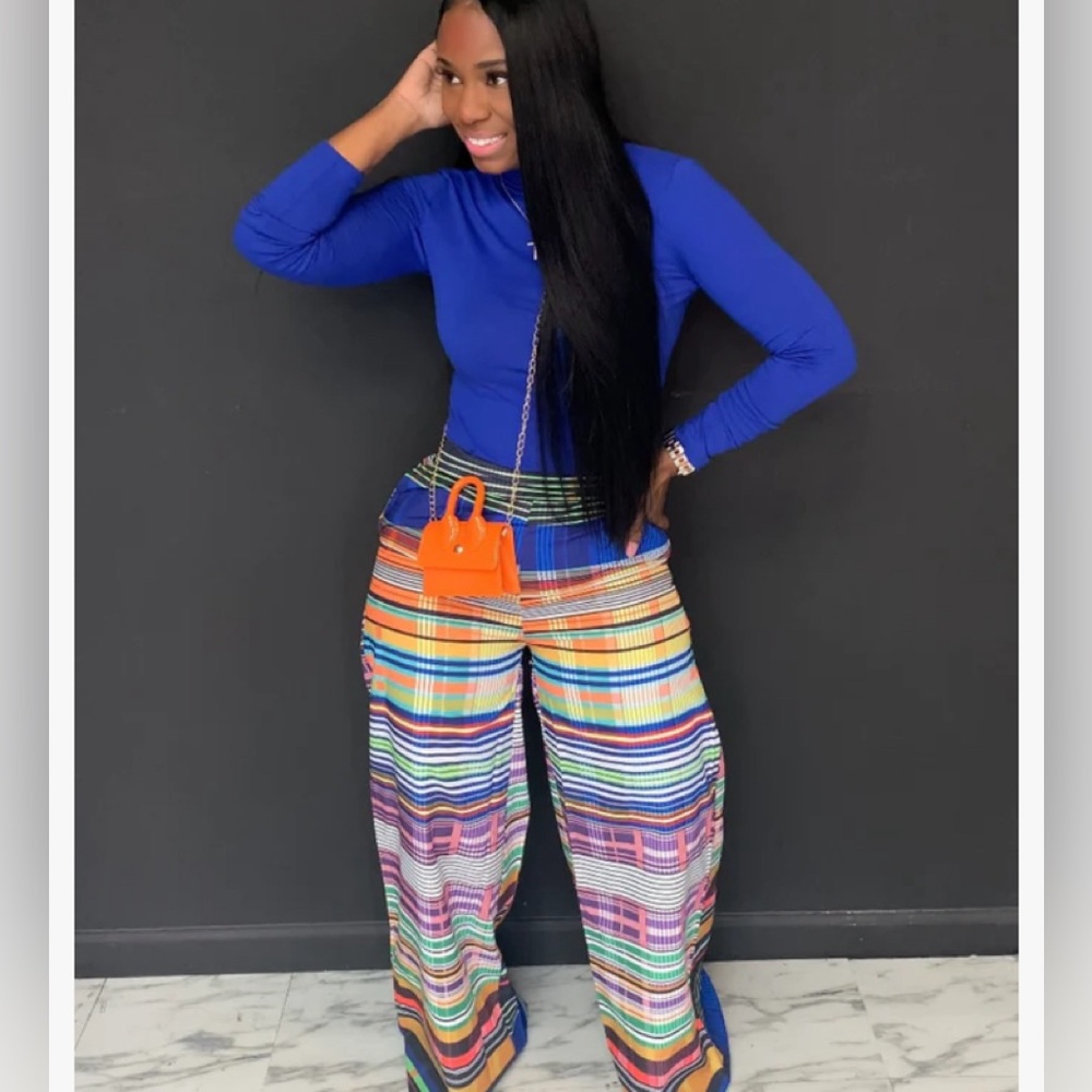 2 piece wide leg outfit